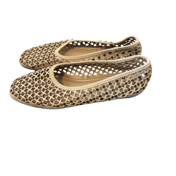 H&M Tan Rhinestone Embellished Flats - Picture 6 of 8